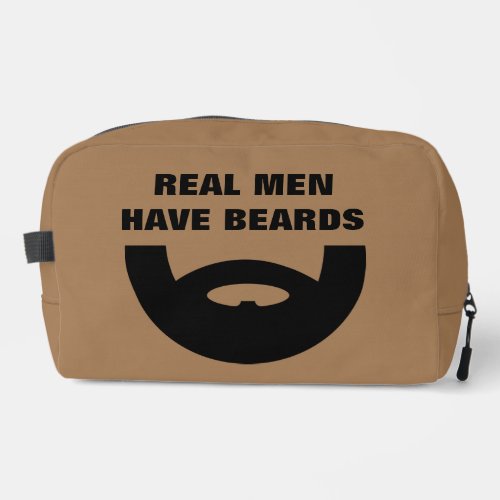 Real men have beards funny brown toiletry bag gift