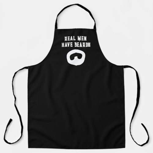 Real Men Have Beards funny goatee BBQ apron