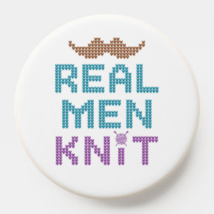 Real Men Knit Knitting Knitter PopSocket