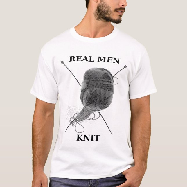 Real Men Knit T-Shirt (Front)