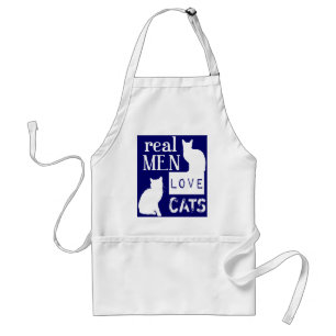 Real Men Love Cats (available in all colours) Adult Apron