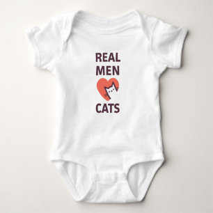 Real Men Love Cats Baby Bodysuit
