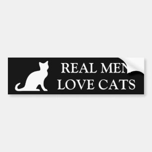 Real men love cats bumper sticker