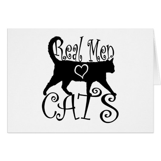 Real Men Love Cats Cards (Front Horizontal)