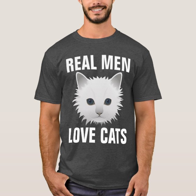 REAL MEN LOVE CATS, CAT T-SHIRTS (Front)