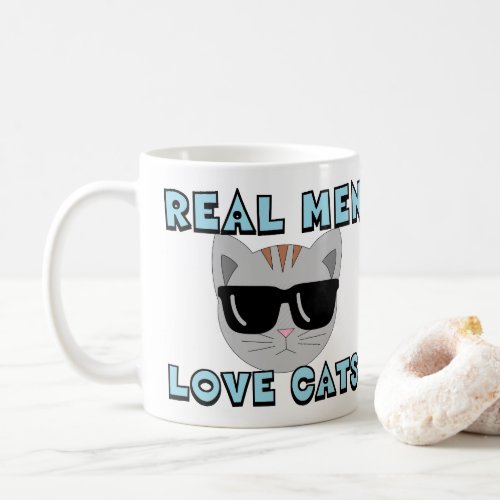 REAL MEN LOVE CATS COFFEE MUG