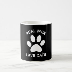 Real Men Love Cats Custom Text Personalized Coffee Mug