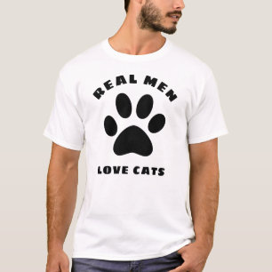 Real Men Love Cats Custom Text Personalized T-Shirt