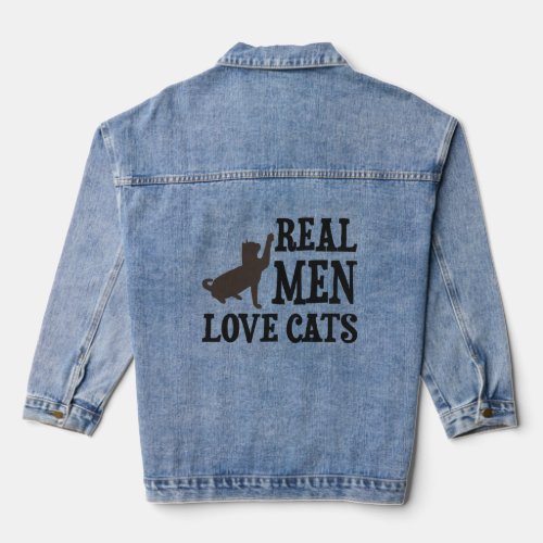 Real Men Love Cats  Denim Jacket