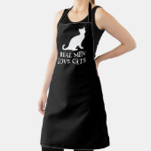 Real men love cats funny BBQ cooking apron for him (Insitu)