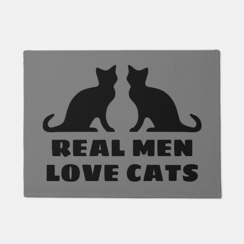 Real men love cats funny door mat for cat lover