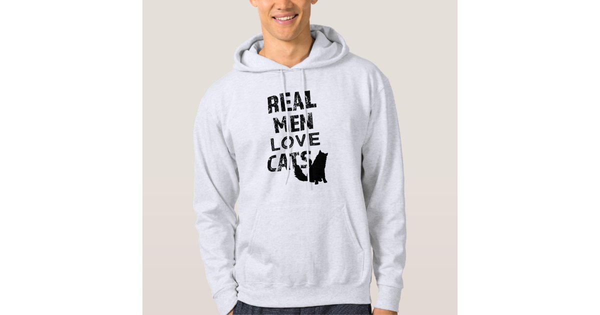 Comical Shirt Mens Love Cat Sweatshirt 