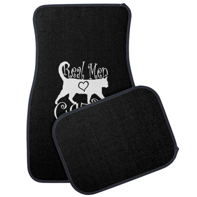 Real Men Love Cats in Style Car Mat (Set)