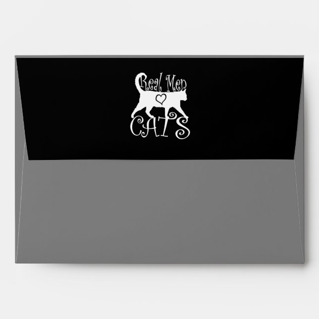 Real Men Love Cats in Style Envelope (Back (Top Flap))