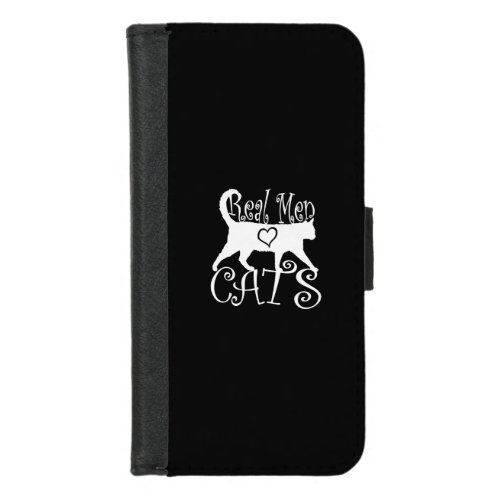 Real Men Love Cats in Style iPhone 87 Wallet Case