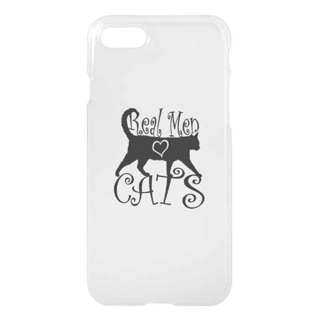 Real Men Love Cats in Style Uncommon iPhone Case (Back)