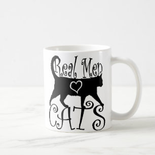 Real Men Love Cats in Stylish Design Coffee Mug