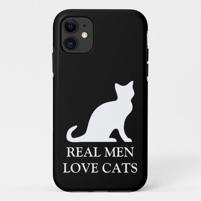 Real men love cats iPhone case (Back)