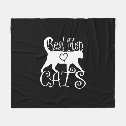 Real Men Love Cats Jazzy Style Fleece Blanket