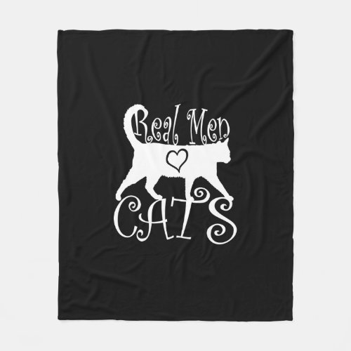 Real Men Love Cats Jazzy Style Fleece Blanket