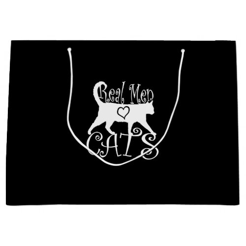 Real Men Love Cats Jazzy Style Large Gift Bag