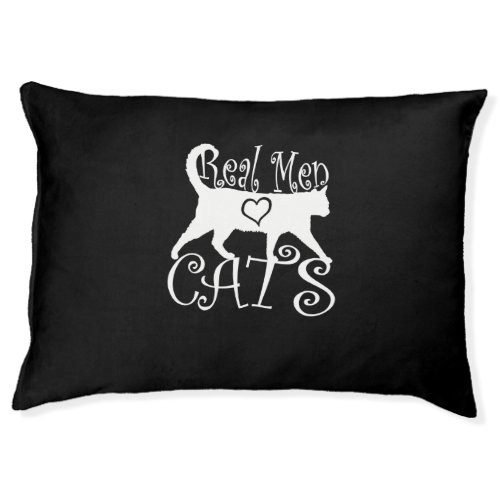 Real Men Love Cats Jazzy Style Pet Bed