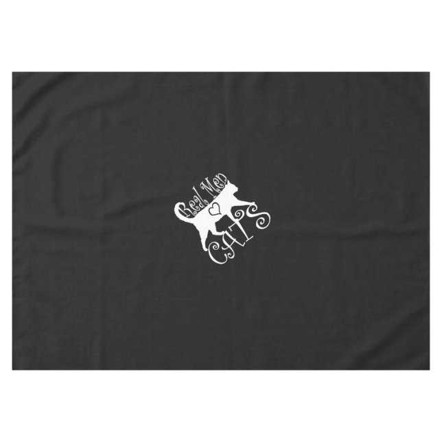 Real Men Love Cats Jazzy Style Tablecloth (Front (Horizontal))