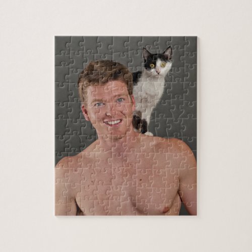 Real men love cats jigsaw puzzle