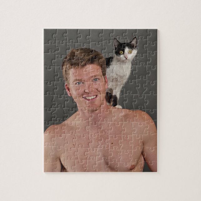 Real men love cats jigsaw puzzle (Vertical)