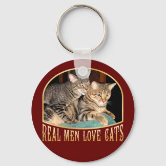 Real Men Love Cats Keychain