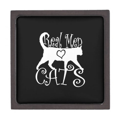 Real Men Love Cats Logotype Keepsake Box