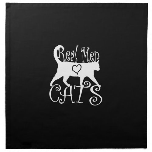 Real Men Love Cats Logotype Napkin