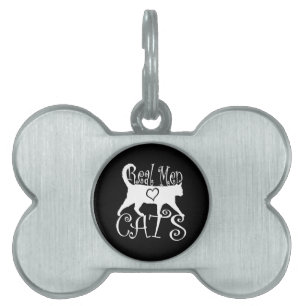 Real Men Love Cats Logotype Pet ID Tag