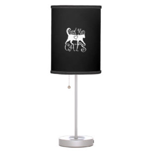 Real Men Love Cats Logotype Table Lamp