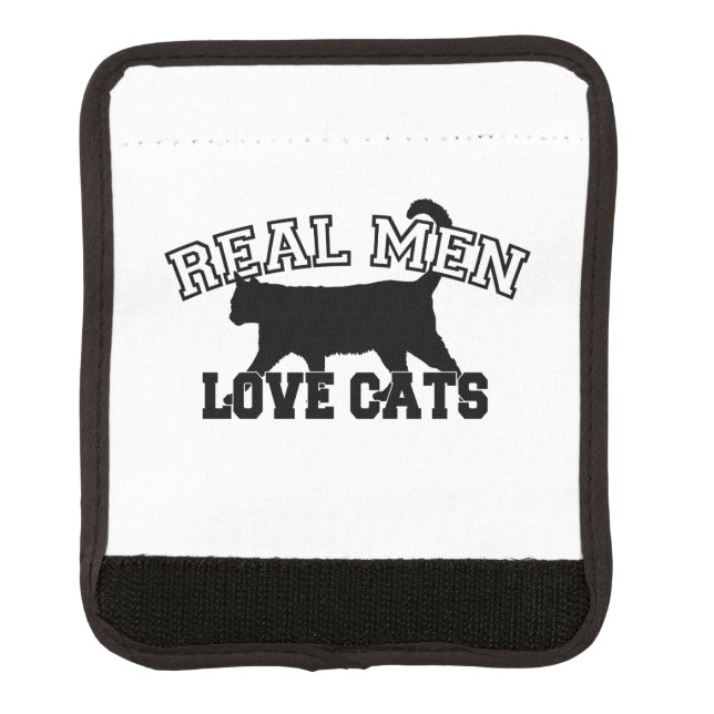Real Men Love Cats Luggage Handle Wrap (Front)