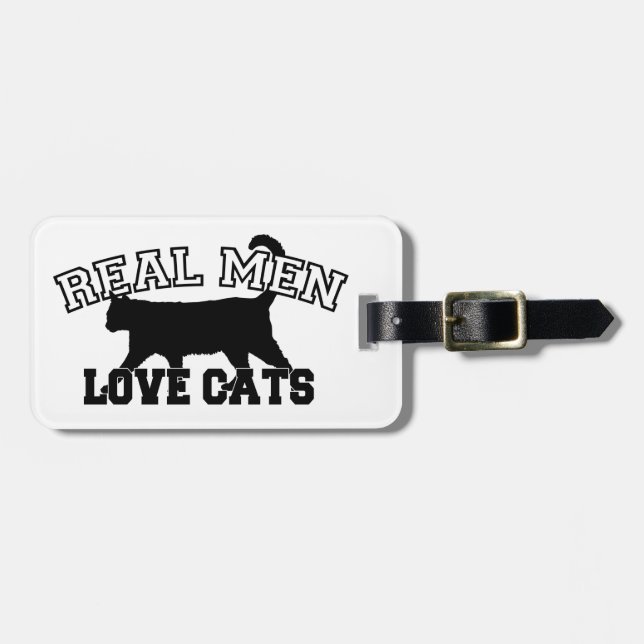 Real Men Love Cats Luggage Tag (Front Horizontal)