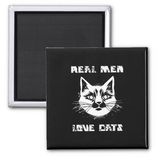 Real men love cats magnet