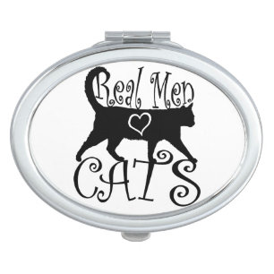 Real Men Love Cats Makeup Mirror