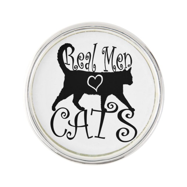 Real Men Love Cats Pin (Front)