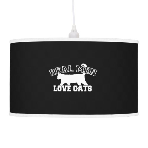 Real Men Love Cats Silhouette Ceiling Lamp