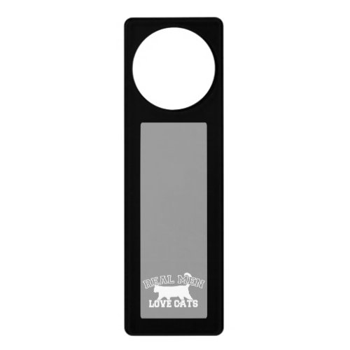 Real Men Love Cats Silhouette Door Hanger