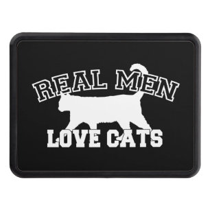 Real Men Love Cats Silhouette Trailer Hitch Cover