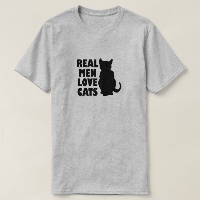 REAL MEN LOVE CATS T-Shirt (Design Front)