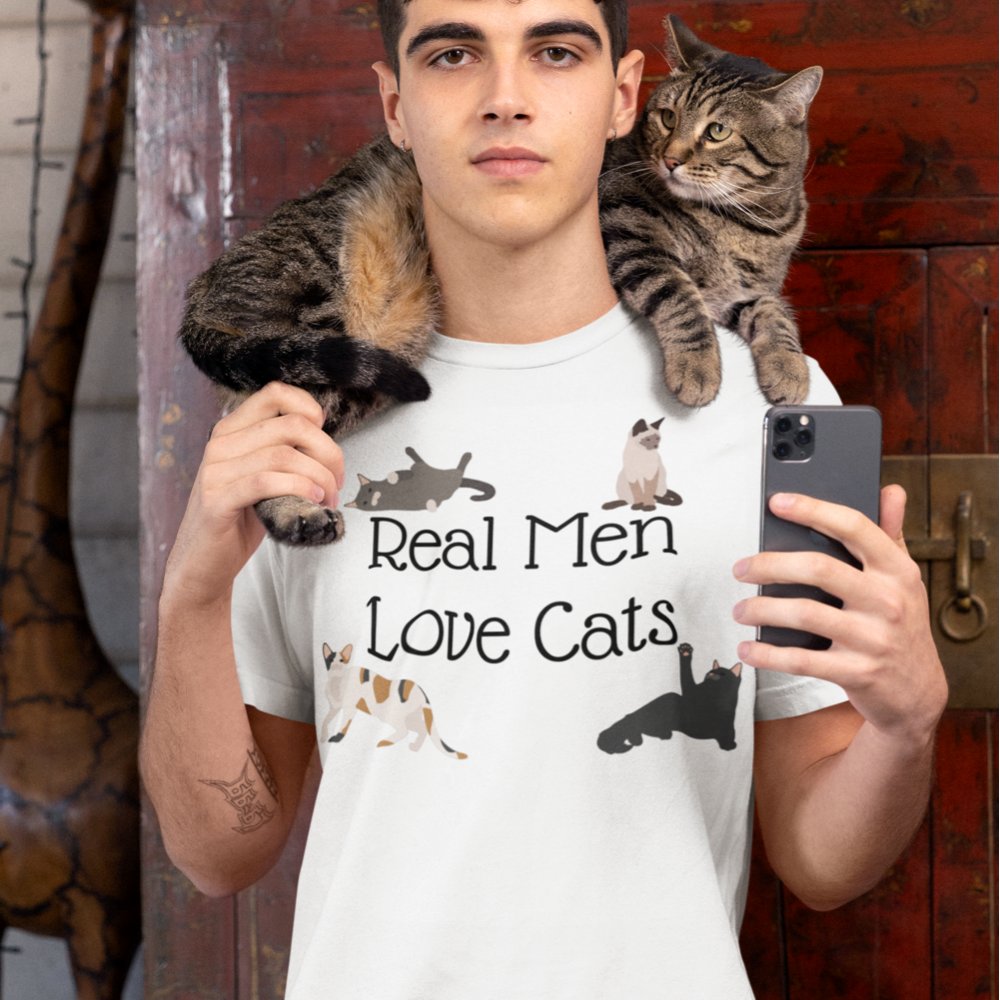 Discover Real Men Love Cats Personalized T-Shirt