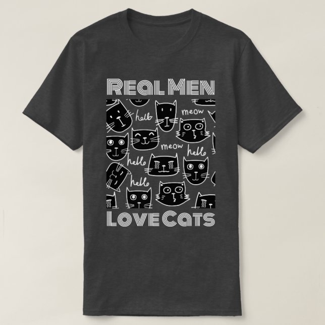 Real men love cats T-Shirt (Design Front)