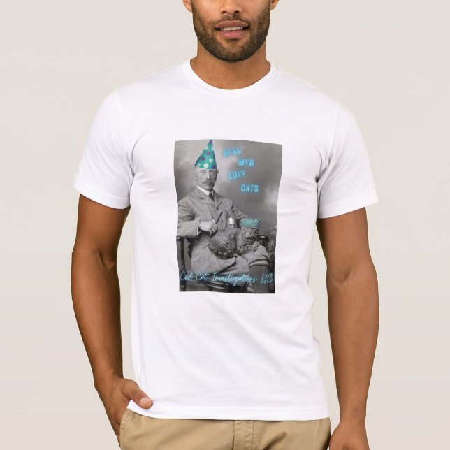 Real Men Love Cats Tee - Funky Cat Collection (Front)