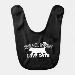 Real Men Love Cats This one is white Bib