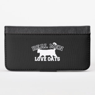 Real Men Love Cats This one is white iPhone X Wallet Case