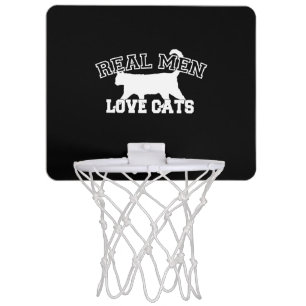 Real Men Love Cats This one is white Mini Basketball Hoop