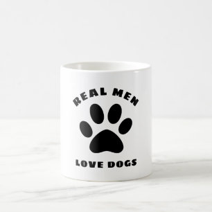 Real Men Love Dogs Custom Text Personalized Coffee Mug